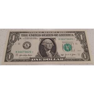 One Dollar Bill *Star Note* 2021 Serie K